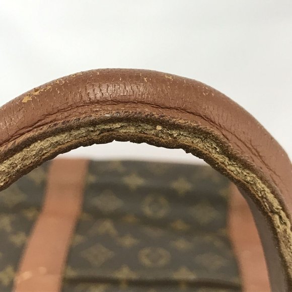 Louis Vuitton Vintage Monogram Large Weekend GM Tote Brown Canvas 1980's - Picture 9 of 11